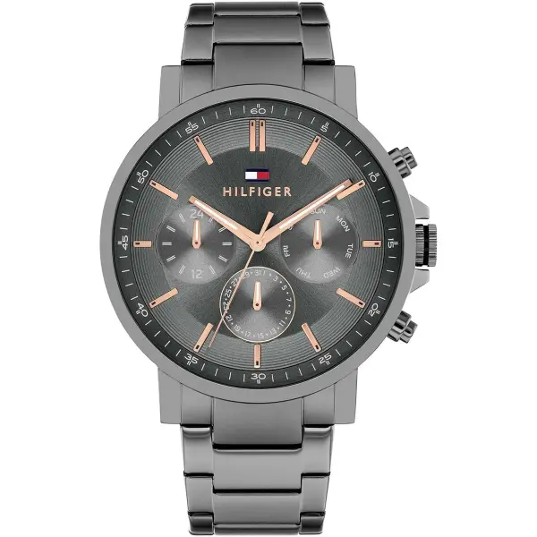 TOMMY HILFIGER METAL BLACK - BLACK DIAL - CHRONOGRAPH image 0