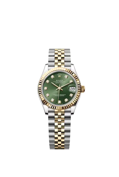 ROLEX TWO TONE FOR HER  GREEN DIAL  31 Mm-SC image 0