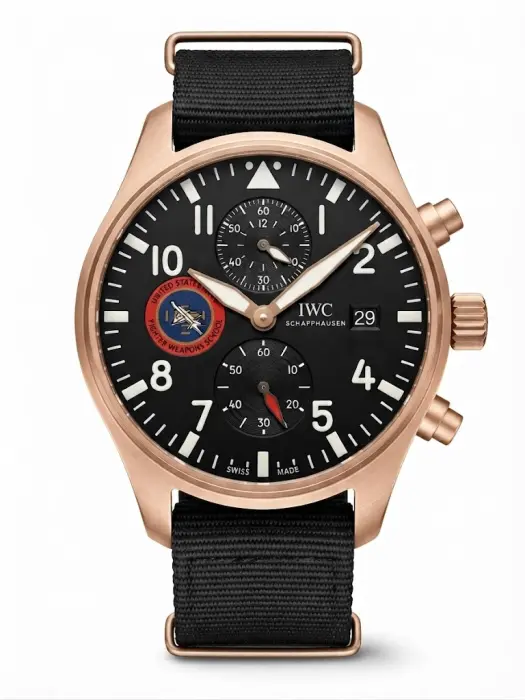 IWC PILOT - FIBERS BLACK - ROSE GOLD FRAME - MQ image 0