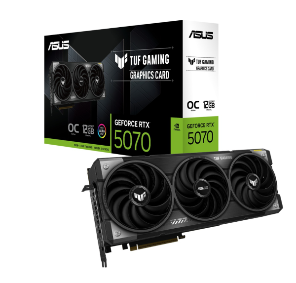 ASUS TUF Gaming GeForce RTX 5070 12GB GDDR7 OC Edition - Black image 0