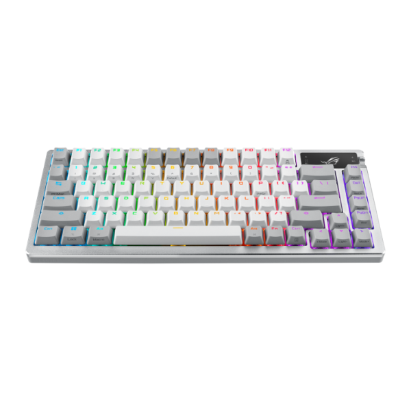Asus M701 Rog Azoth 75% RGB Wireless Mechanical Gaming Keyboard NX Snow Switch Refined Linear (Arabic) - White image 3