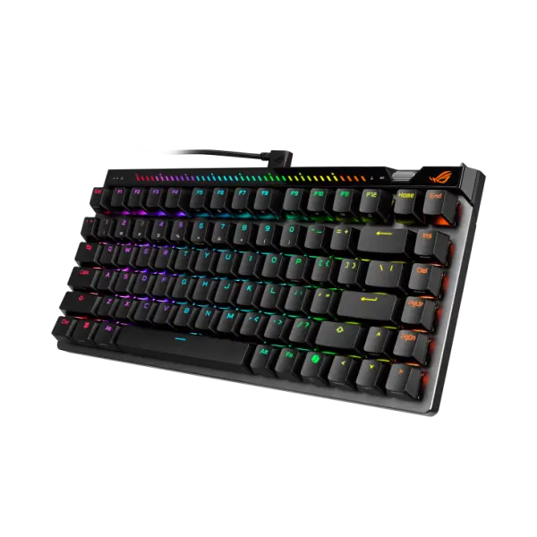Asus M705 Rog Falchion Ace 75 HE 75% Wired Analog Gaming Keyboard HFX V2 Magnetic Switch Refined and Precise (Arabic) - Black image 4