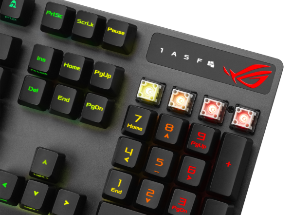 ASUS ROG STRIX XA05 SCOPE RGB Wired RX RED Optical Mechanical Switch Keyboard Arabic - Black image 6