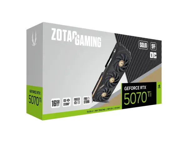 ZOTAC GAMING GeForce RTX 5070 Ti SOLID SFF OC 16GB Graphic Card - Black image 6