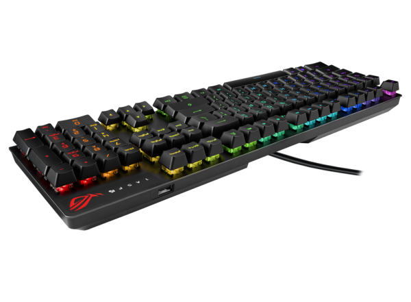 ASUS ROG STRIX XA05 SCOPE RGB Wired RX RED Optical Mechanical Switch Keyboard Arabic - Black image 3