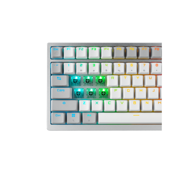 Asus M701 Rog Azoth 75% RGB Wireless Mechanical Gaming Keyboard NX Snow Switch Refined Linear (Arabic) - White image 4