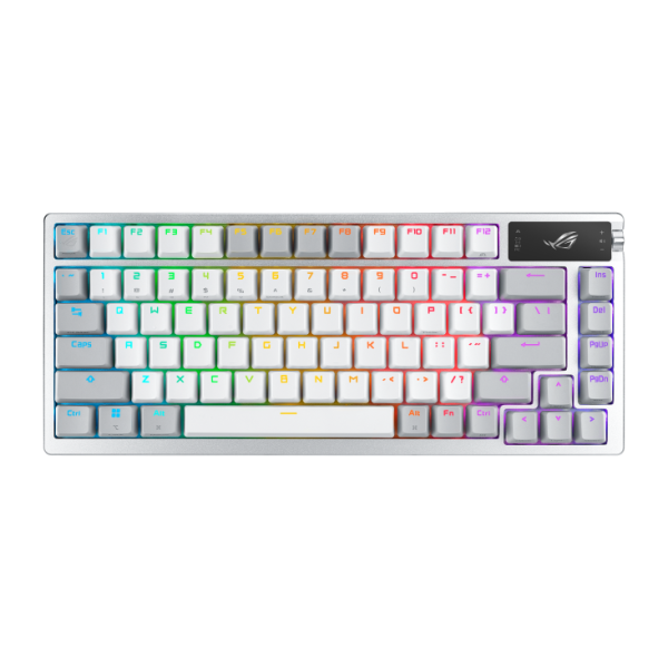 Asus M701 Rog Azoth 75% RGB Wireless Mechanical Gaming Keyboard NX Snow Switch Refined Linear (Arabic) - White image 0