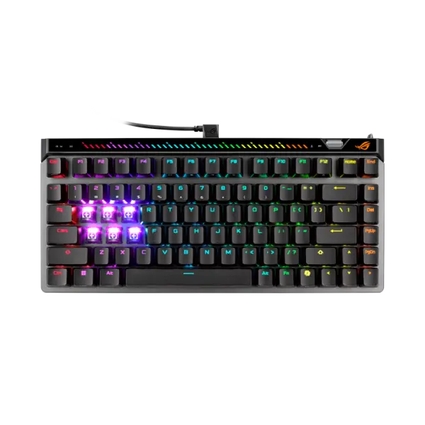 Asus M705 Rog Falchion Ace 75 HE 75% Wired Analog Gaming Keyboard HFX V2 Magnetic Switch Refined and Precise (Arabic) - Black image 1
