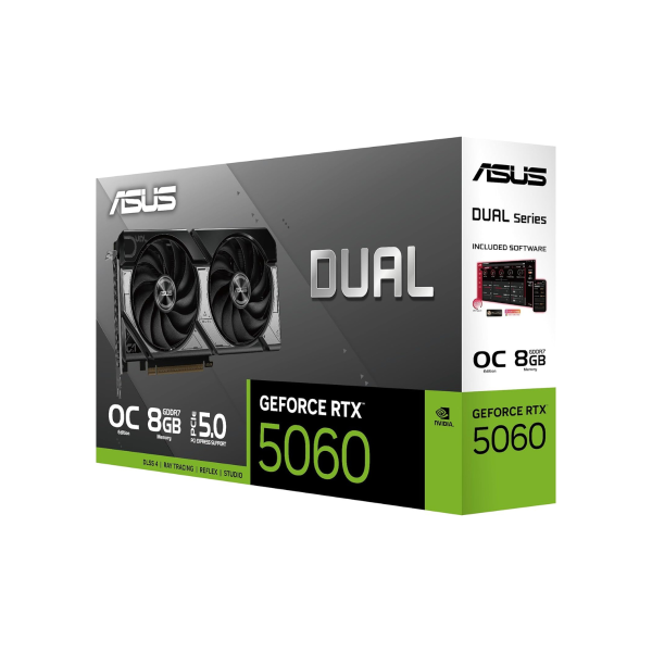 ASUS DUAL Nvidia GeForce RTX 5060 OC 8GB Graphics Card - Black image 2