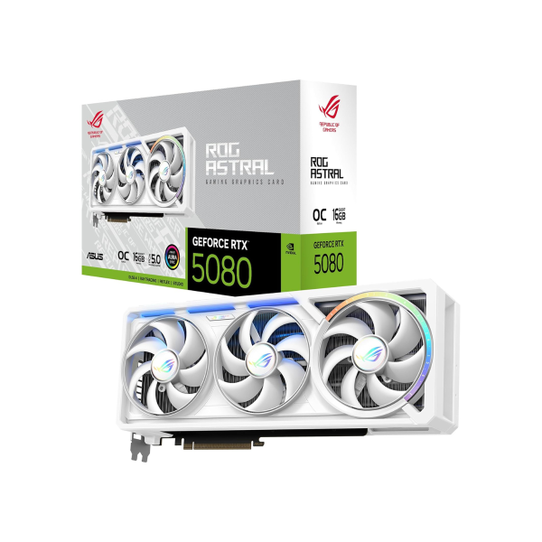 ROG Astral GeForce RTX™ 5080 16GB GDDR7 WHITE OC Edition image 0