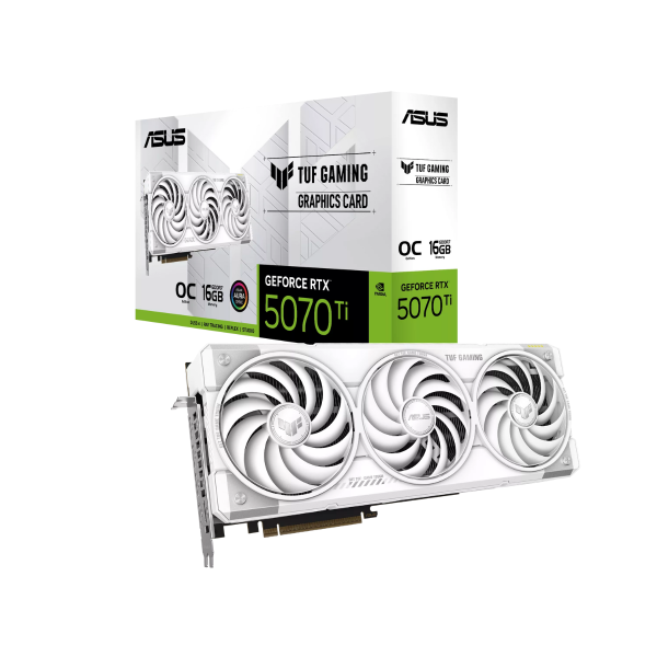 ASUS TUF Gaming GeForce RTX 5070 Ti 16GB OC Graphic Card - White image 0