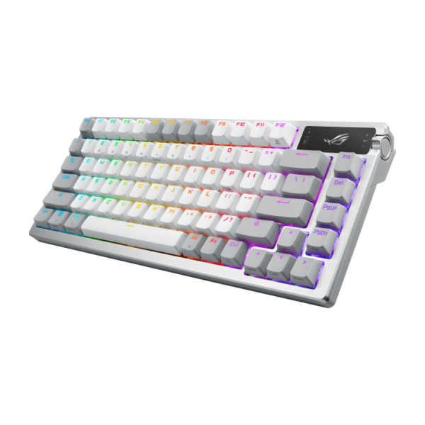 Asus M701 Rog Azoth 75% RGB Wireless Mechanical Gaming Keyboard NX Snow Switch Refined Linear (Arabic) - White image 2