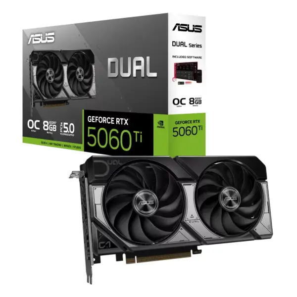 ASUS DUAL RTX 5060 TI OC 8GB Graphic Card - Black image 6