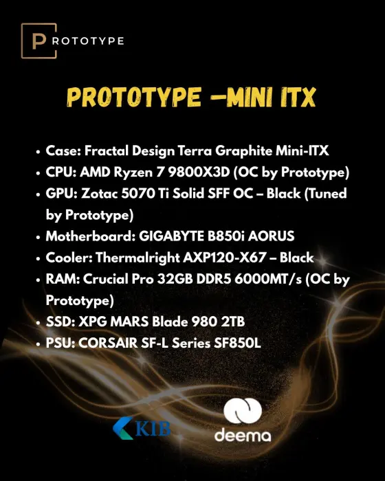 Prototype Terra Compact RTX 5070 Ti Gaming PC image 1