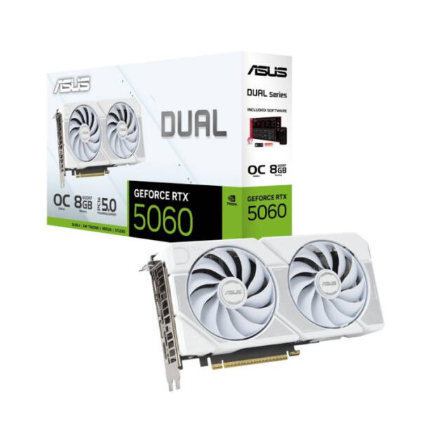ASUS Dual GeForce RTX 5060 OC 8GB Graphic Card - White image 0