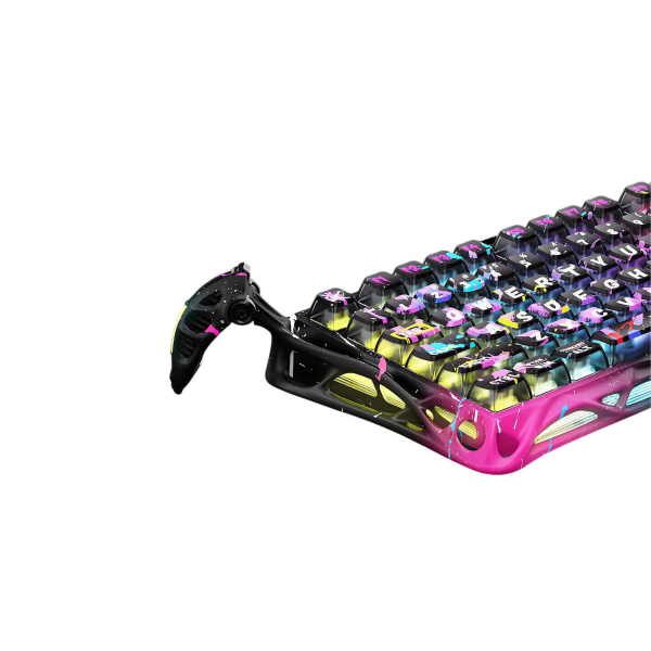 GravaStar Mercury V75 Pro 75% Hall Effect Magnetic Switch Gaming Keyboard - Neon Graffiti image 2