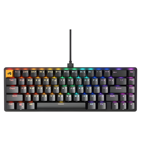GLORIOUS GMMK2 65% Wired RGB Mechanical Gaming Keyboard - Black - Arabic Layout image 0