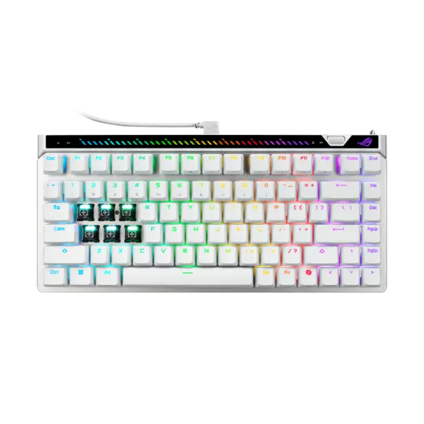 Asus M705 Rog Falchion Ace 75 HE 75% Wired Analog Gaming Keyboard HFX V2 Magnetic Switch Refined and Precise (Arabic) - White image 0