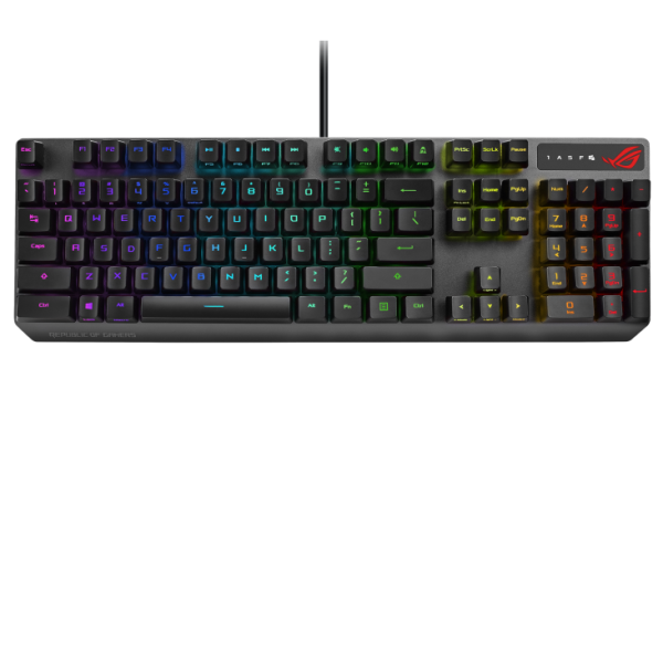 ASUS ROG STRIX XA05 SCOPE RGB Wired RX RED Optical Mechanical Switch Keyboard Arabic - Black image 5