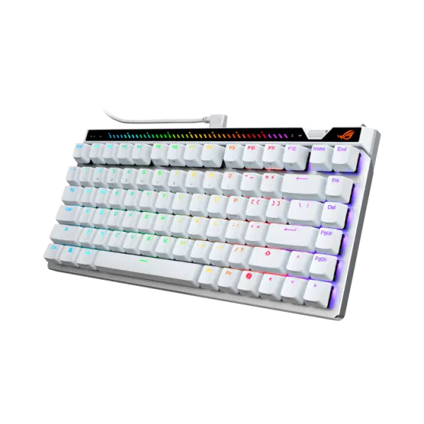 Asus M705 Rog Falchion Ace 75 HE 75% Wired Analog Gaming Keyboard HFX V2 Magnetic Switch Refined and Precise (Arabic) - White image 4