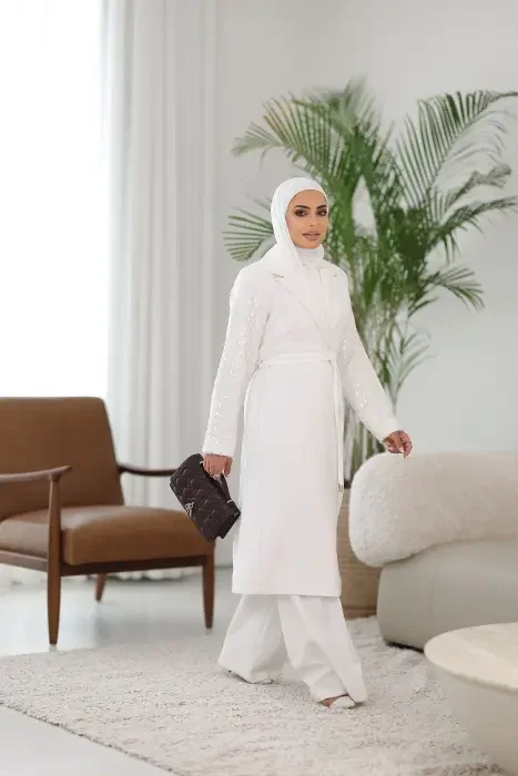white sequin blazer  image 2
