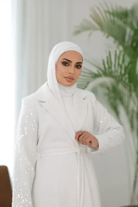 white sequin blazer  image 1
