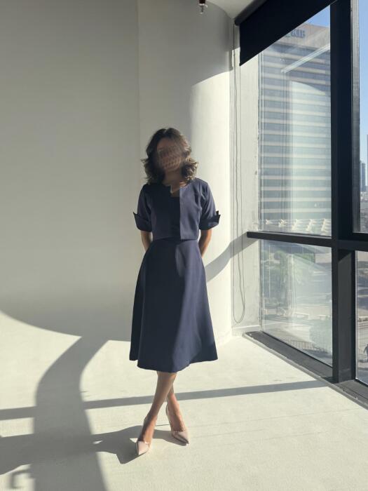 Evia Dress | Navy image 1
