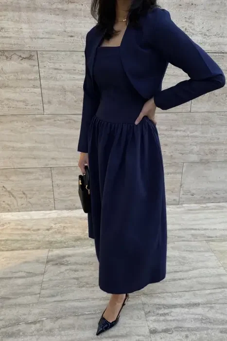Bloom Dress (navy blue) image 0