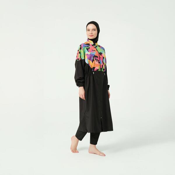 522-مايو وتربروف أسود طويل مع توب ملون image 4