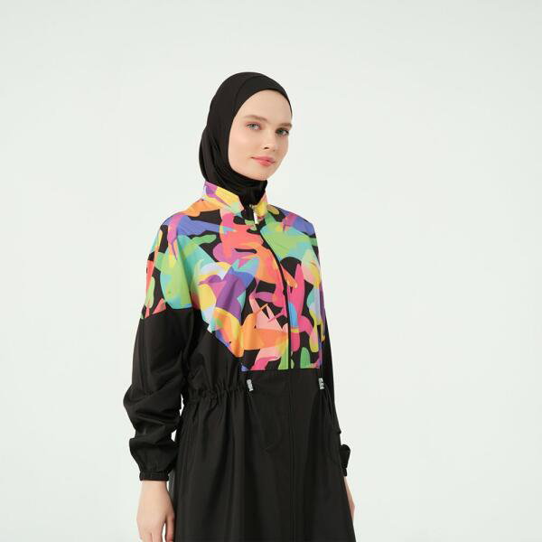 522-مايو وتربروف أسود طويل مع توب ملون image 6
