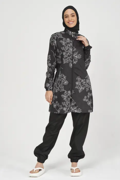 235-اسود ورد أبيض image 0