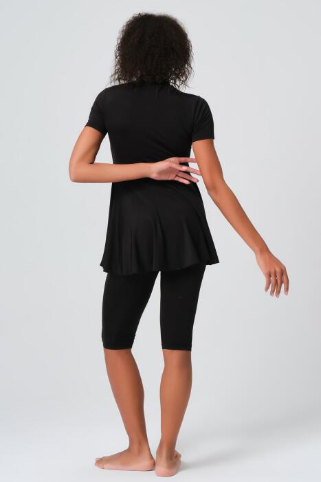 722-تنورة أسود نص كم image 3
