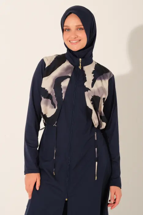 405-burkini navy with short jacket  image 1