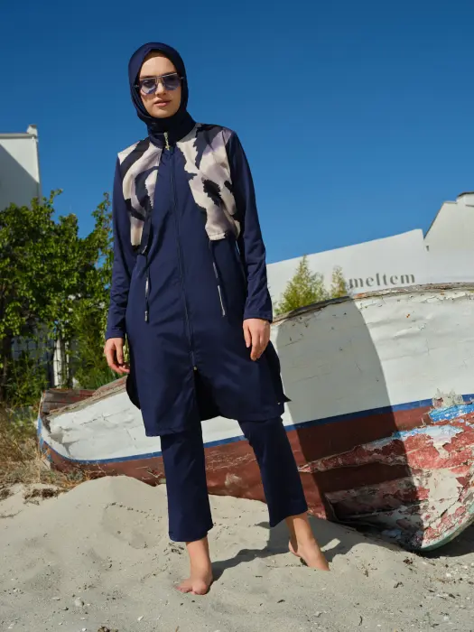 405-burkini navy with short jacket  image 5