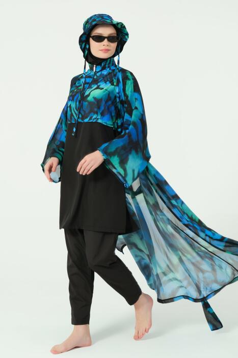 7164-فستان مخصص لمايو السباحه  مرجان   image 6