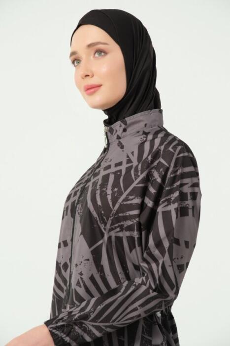 536-مايو اسود رمادي مع توب طويل  image 5
