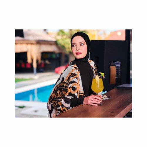 7037-فستان بحر اسود وذهبي image 3