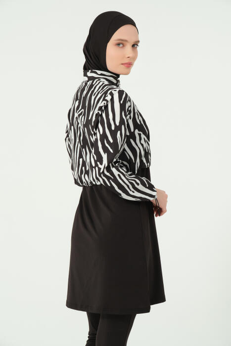 296-مايو اسود جاكيت قصير زيبرا image 1