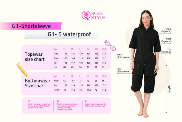757-black short sleve waterproof image 6