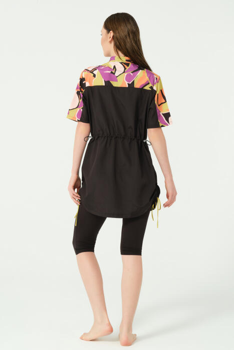 754-black short sleeve waterproof color top B image 4
