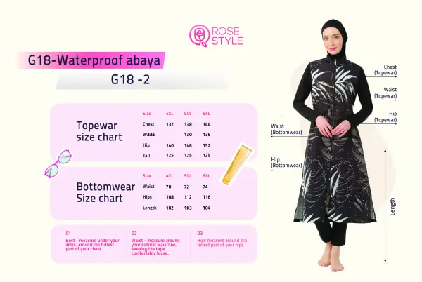 535- بوركيني اسود منقط بالذهبي مقاسات كبيره  image 7