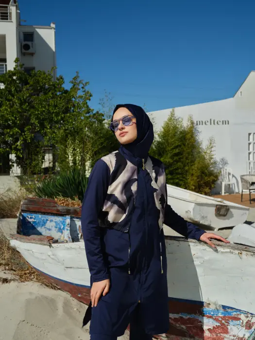 405-burkini navy with short jacket  image 9