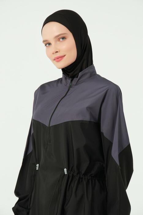 524-اسود  طويل مع رمادي على الصدر image 5