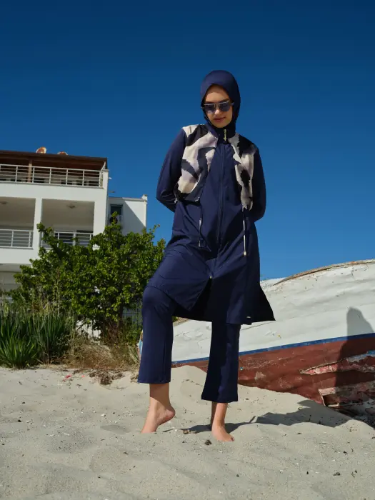 405-burkini navy with short jacket  image 7
