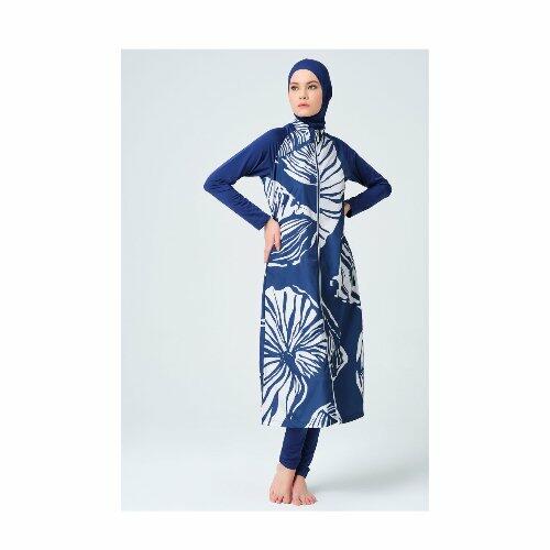 510-عبايه ازرق مشجره image 1