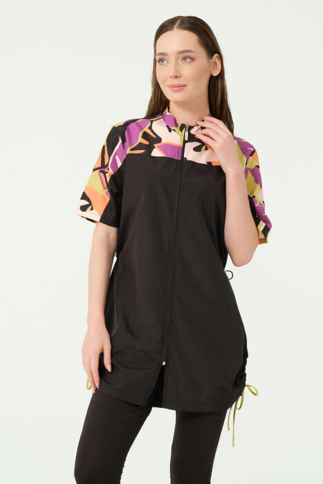754-black short sleeve waterproof color top B image 5