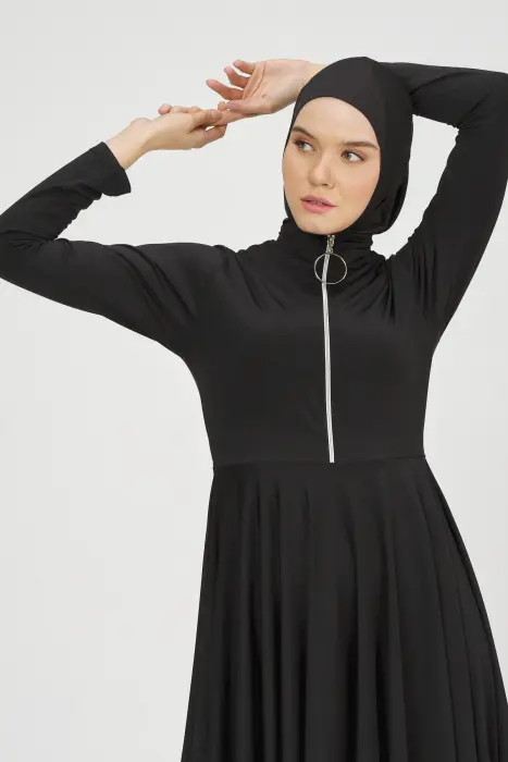ALF-659 تنورة سحاب-اسود ساده image 19