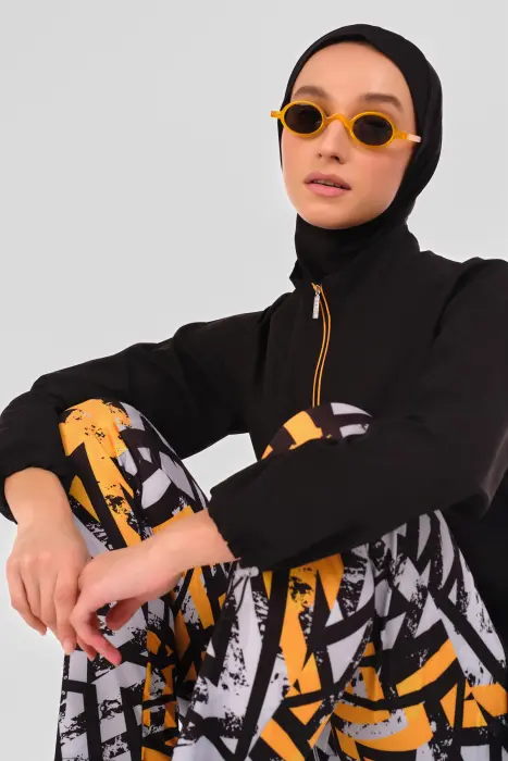 302-اسود وتر بروف توب البنطلون ليرا ملون اورنج image 3