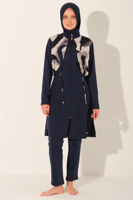 405-burkini navy with short jacket  image 0