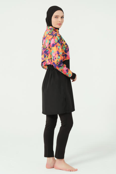 320-balck with short color top image 2